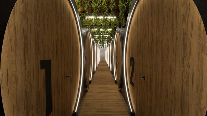 Beer barrels hotel